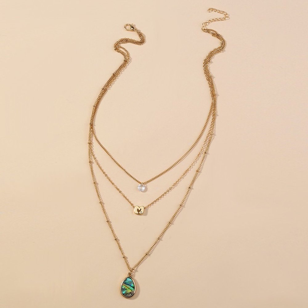 Abalone Shell Pendant Multi-layer Necklace